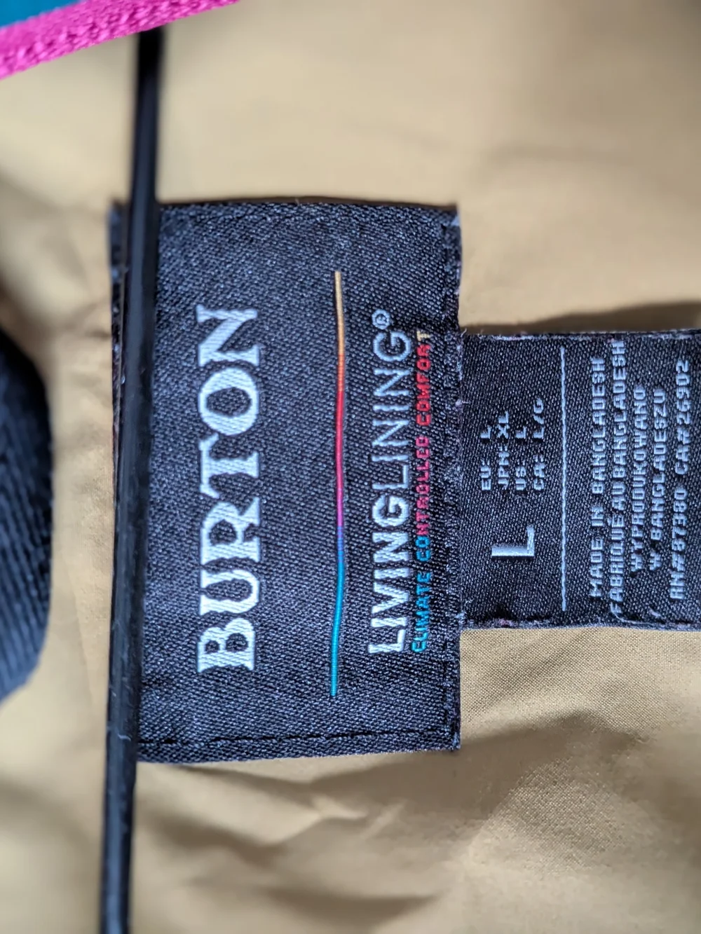 Burton Teal, Purple & Pink Colorblock Hooded Utility Jacket - Picture 3 of 3
